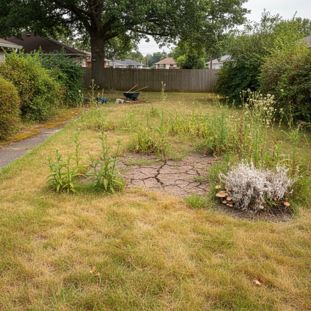 Healthy green lawn after professional dethatching and fertilizing treatment
