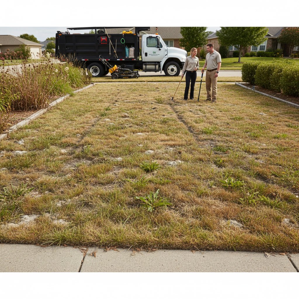 Well-maintained lawn with professional landscaping care in Lindenhurst